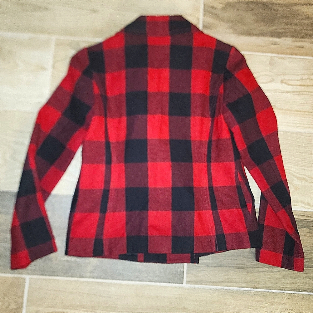 Buffalo Plaid Pea Coat - Picture 3 of 6